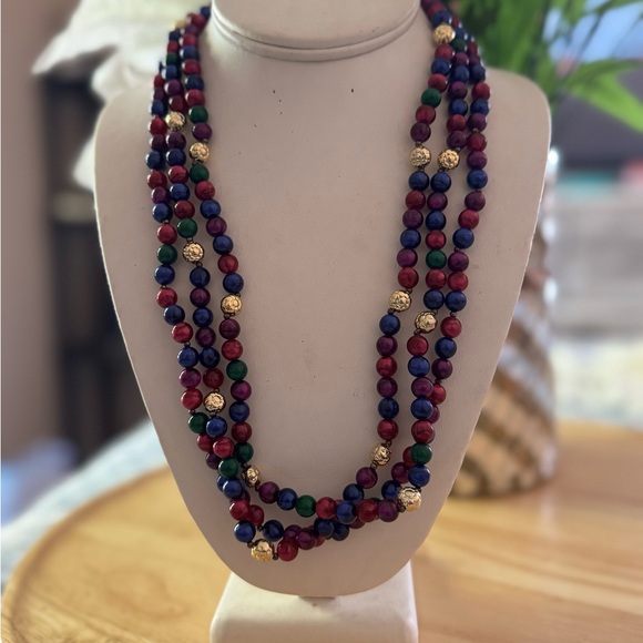 - TURQUIOSE AFRICAN MALA BECKLACE STATEMENT NECKLACE - Picture 5 of 13